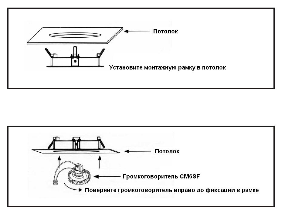 Установка в потолок Установка в потолок