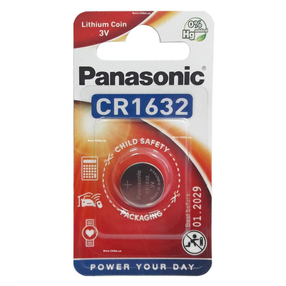 Батарейка дисковая литиевая Panasonic CR-1632/1B