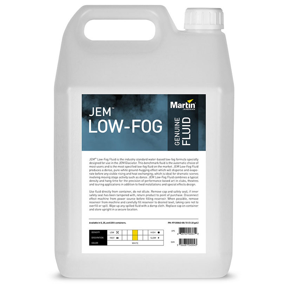 Жидкость для дым машин Martin JEM Low-Fog Fluid