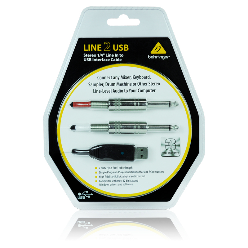 Мобильный аудиоинтерфейс Behringer LINE 2 USB