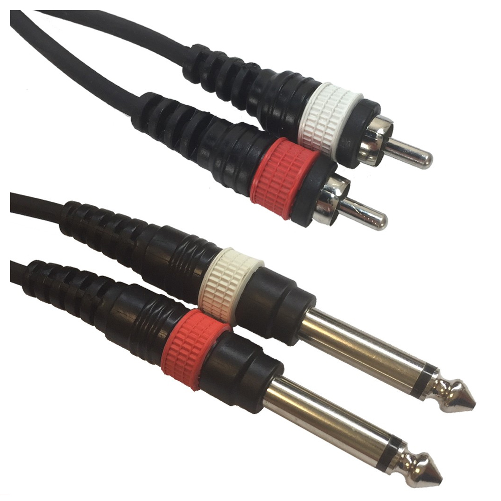 Сигнальный аудио кабель Jack-RCA 3 м ACCU-CABLE AC-2R-2J6M/3