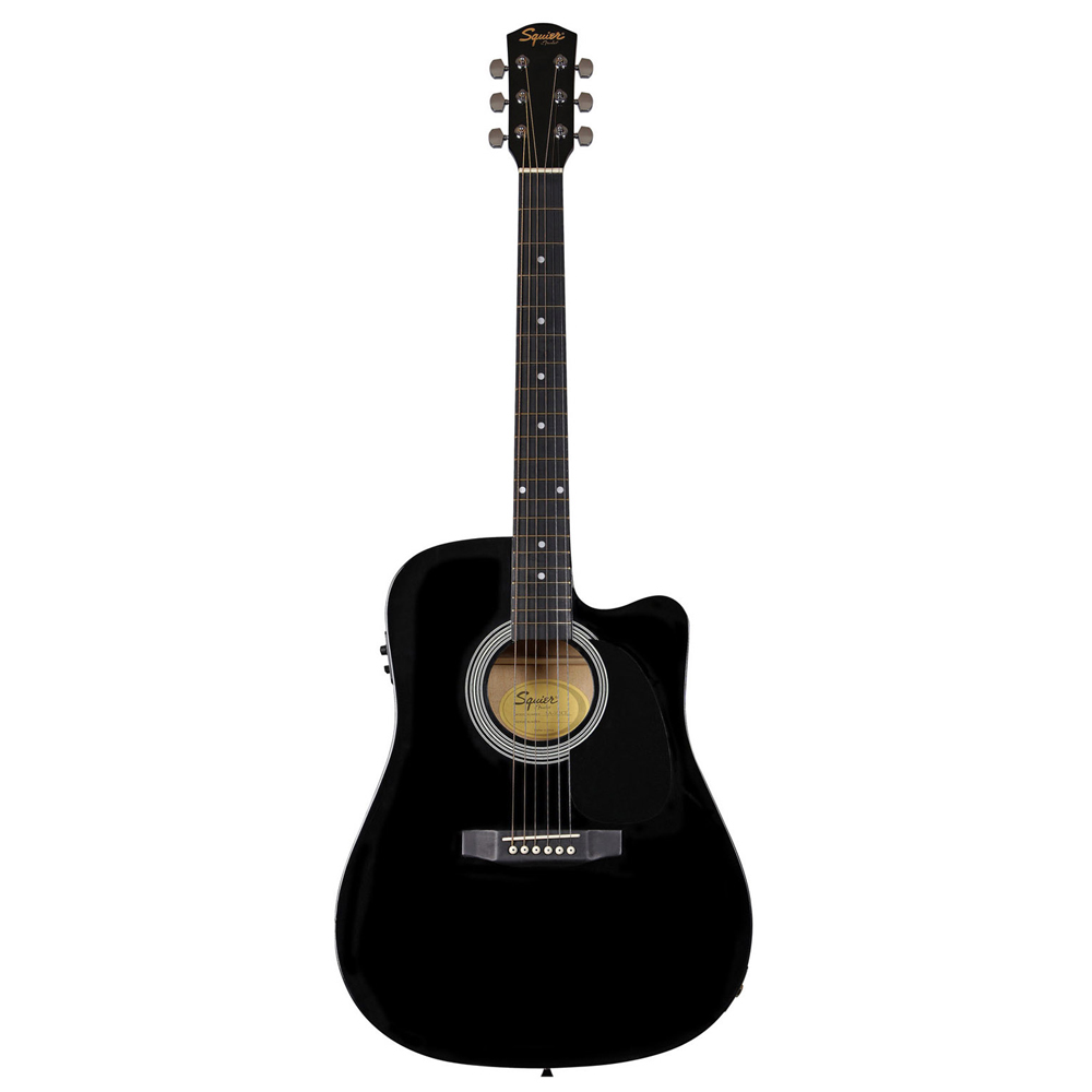 Электро-акустическая гитара Fender Squier SA-105CE Dreadnout Black