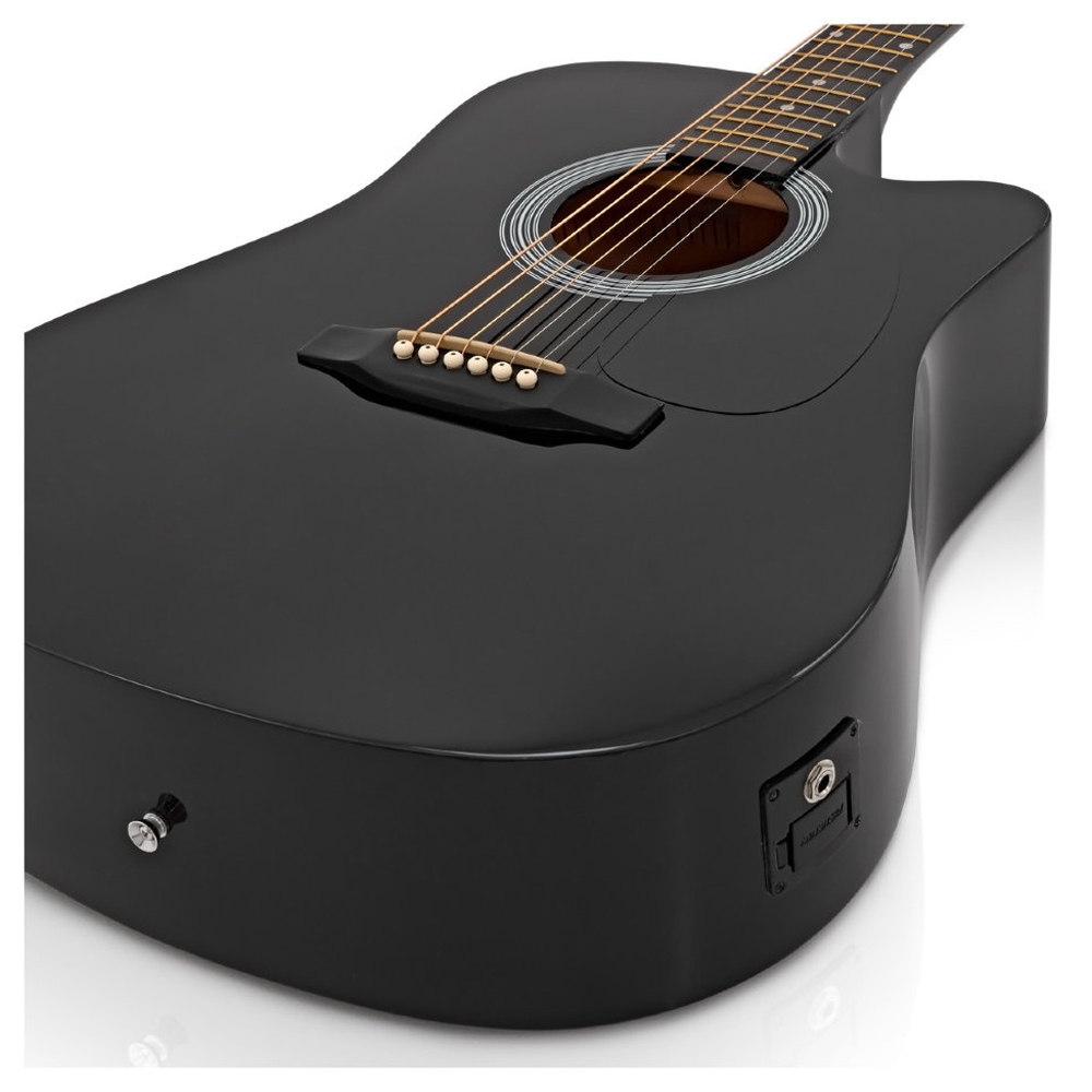 Электро-акустическая гитара Fender Squier SA-105CE Dreadnout Black