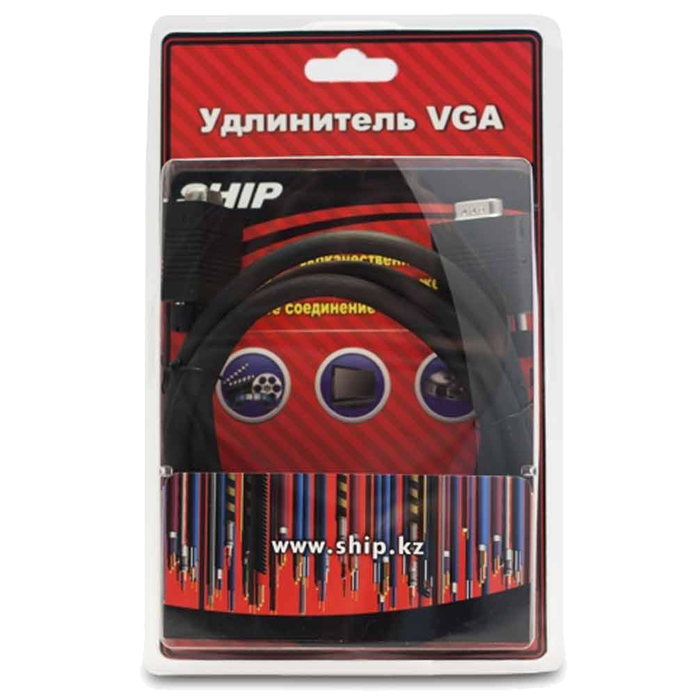 Видеокабель VGA-VGA 3 м Ship VG004M/F-3.0B