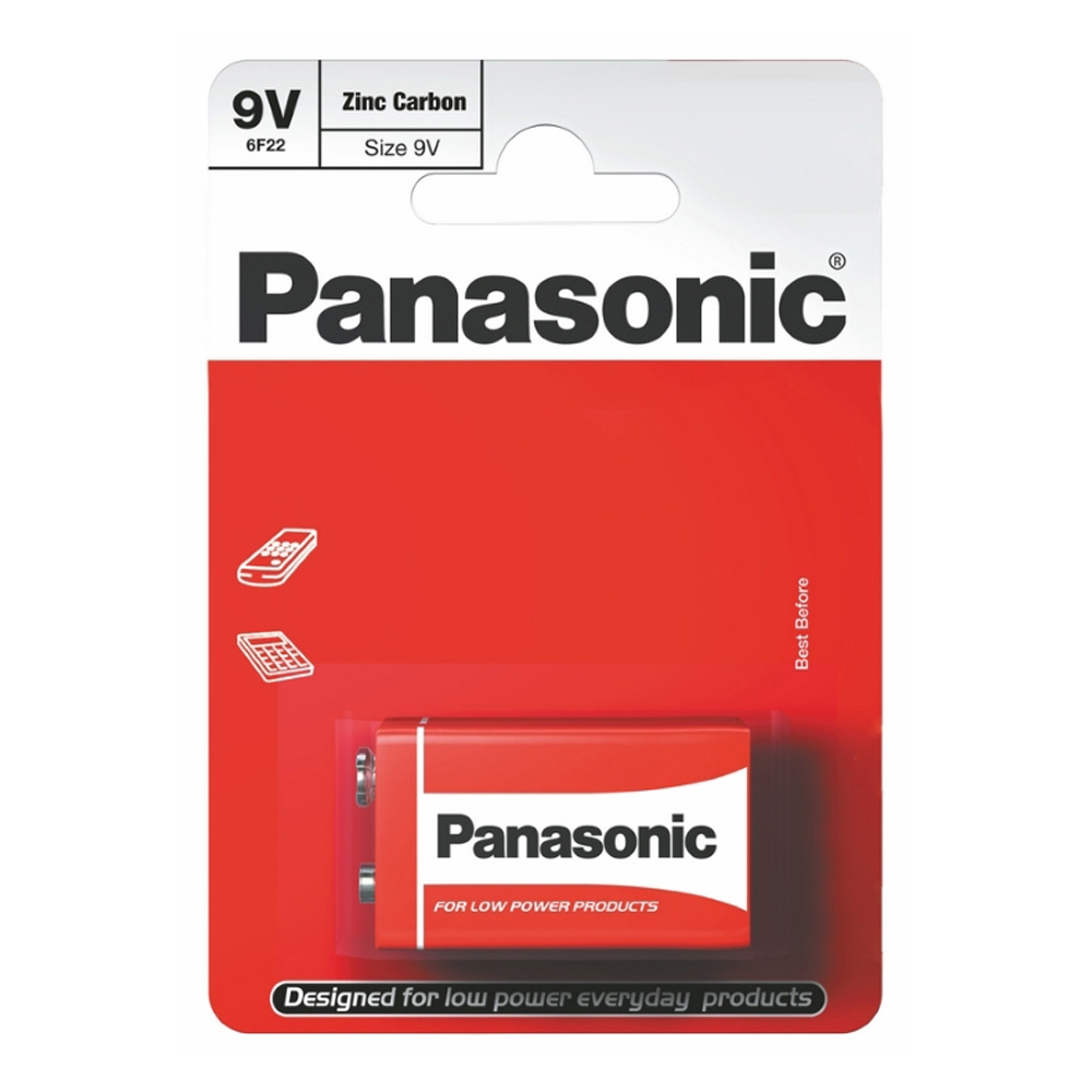 Батарейка солевая Panasonic Red Zinc 6F22RZ 9V