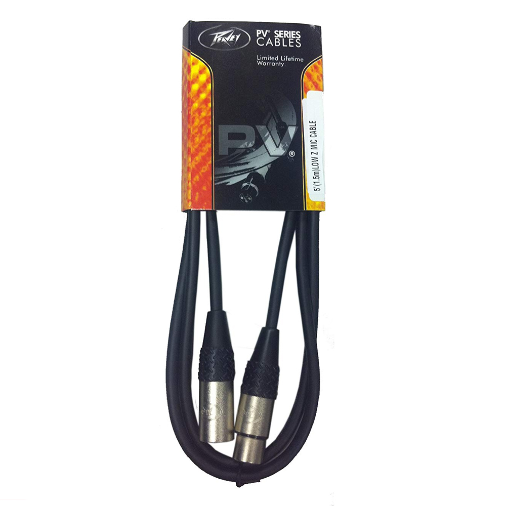 Микрофонный кабель XLR-XLR 1,5 м Peavey PV 5' LOW Z MIC CABLE