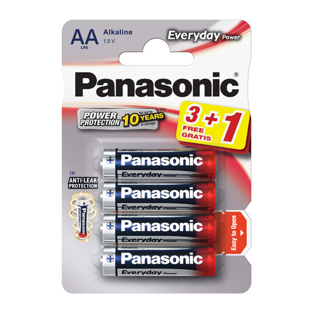 Батарейка щелочная Panasonic Everyday Power LR6EPS AA/4B