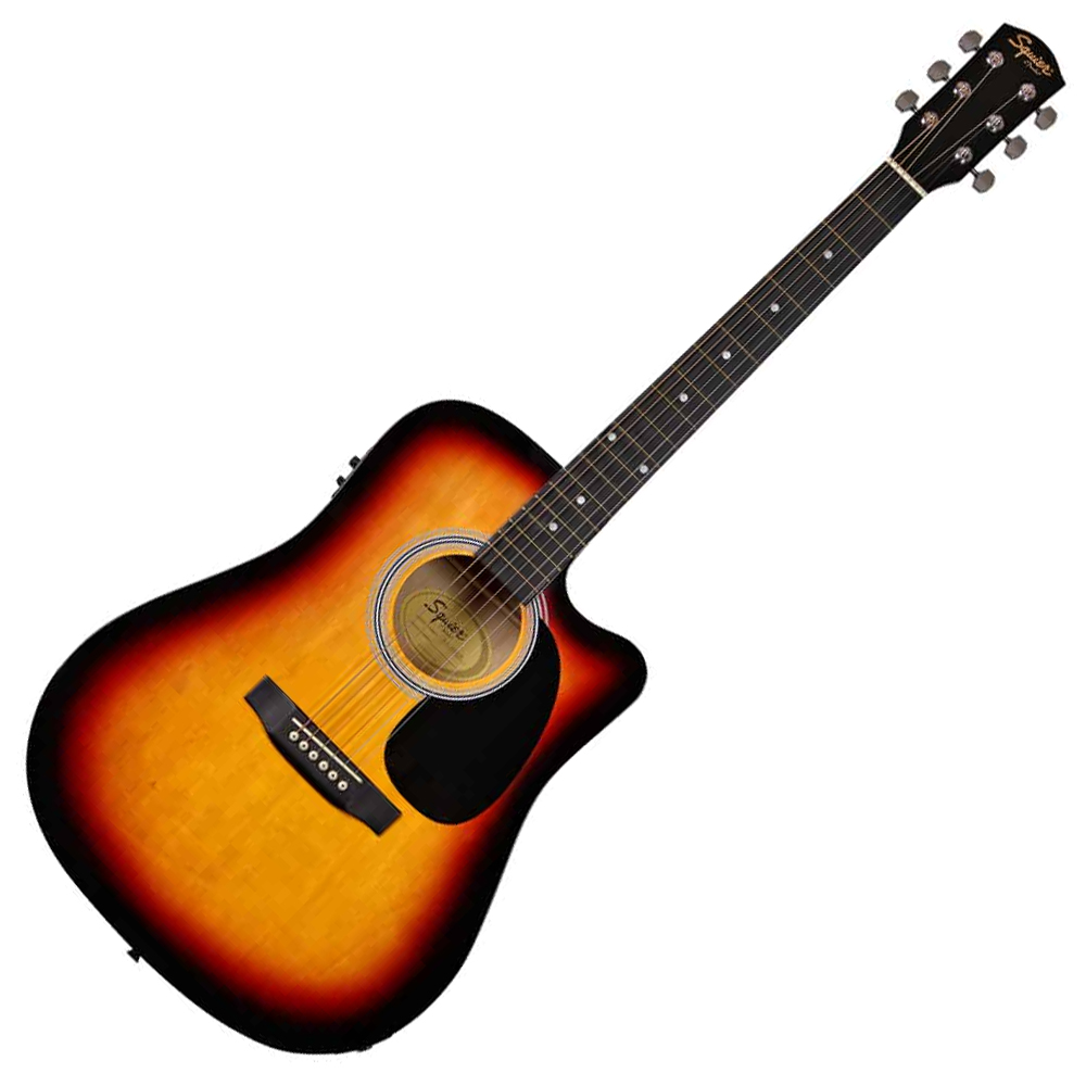 Электро-акустическая гитара Fender Squier SA-105CE Dreadnout Sunburst