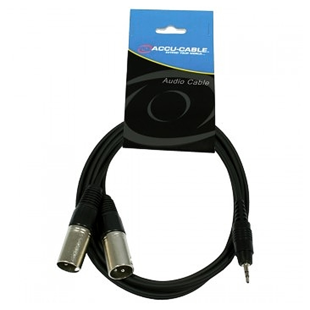 Сигнальный аудио кабель miniJack-XLR(M) 1,5 м ACCU-CABLE AC-J3S-2XM/1,5