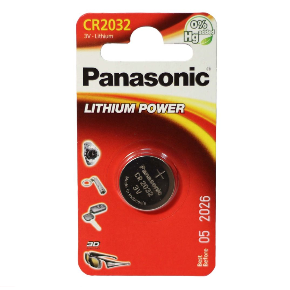 Батарейка дисковая литиевая Panasonic CR-2032/1BP