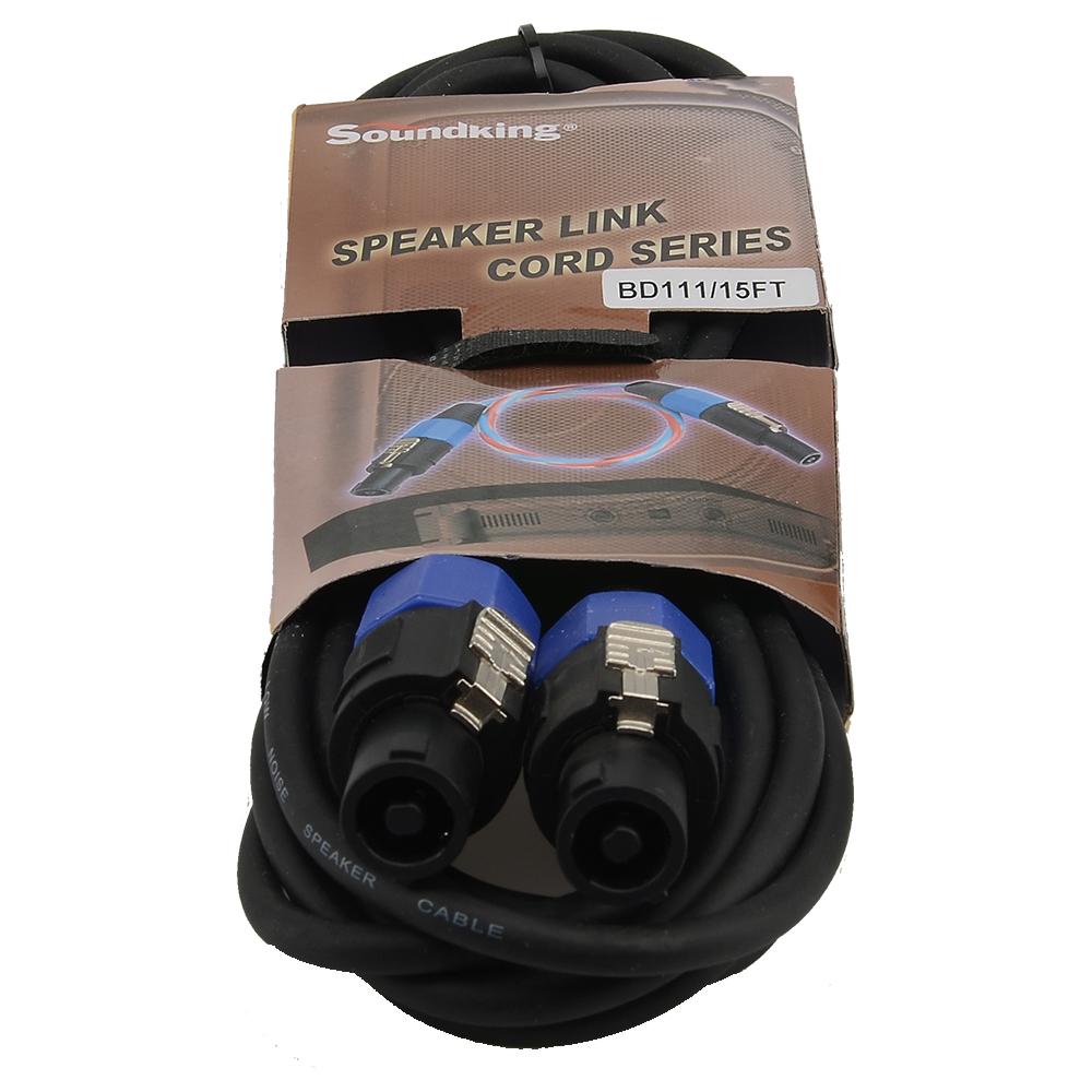Акустический кабель Speakon-Speakon 5 м SoundKing BD111-15FT
