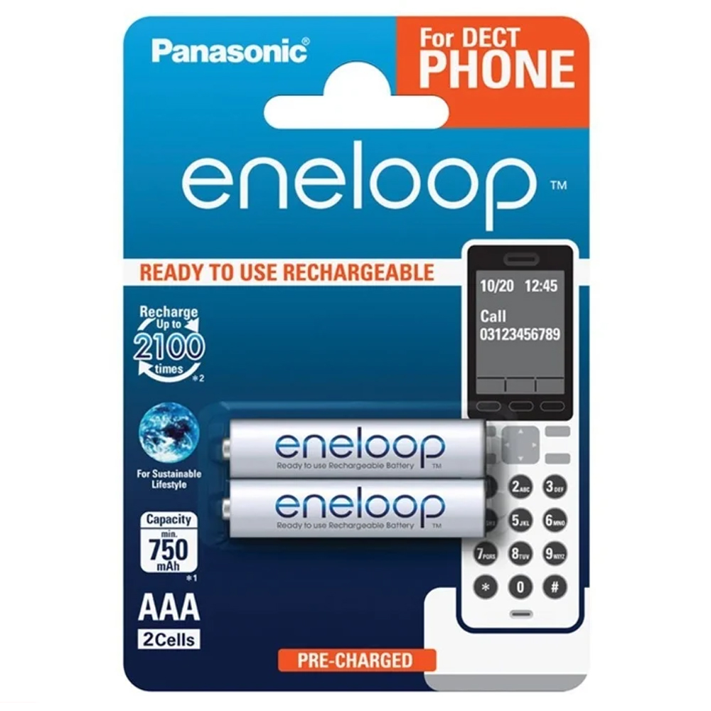 Аккумулятор Panasonic Eneloop AAA 750 mAh/2B